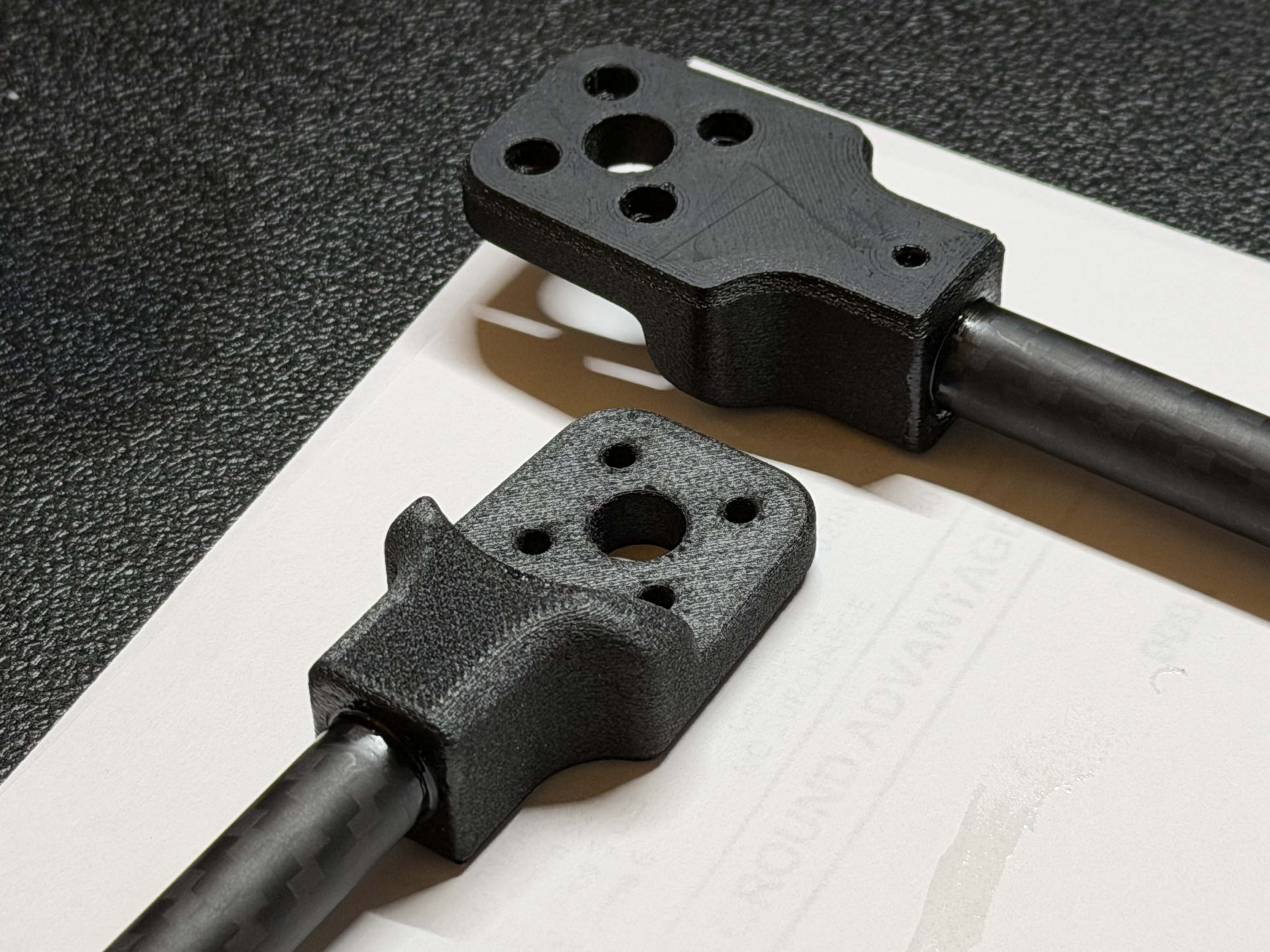 Bonded arm joint, cured