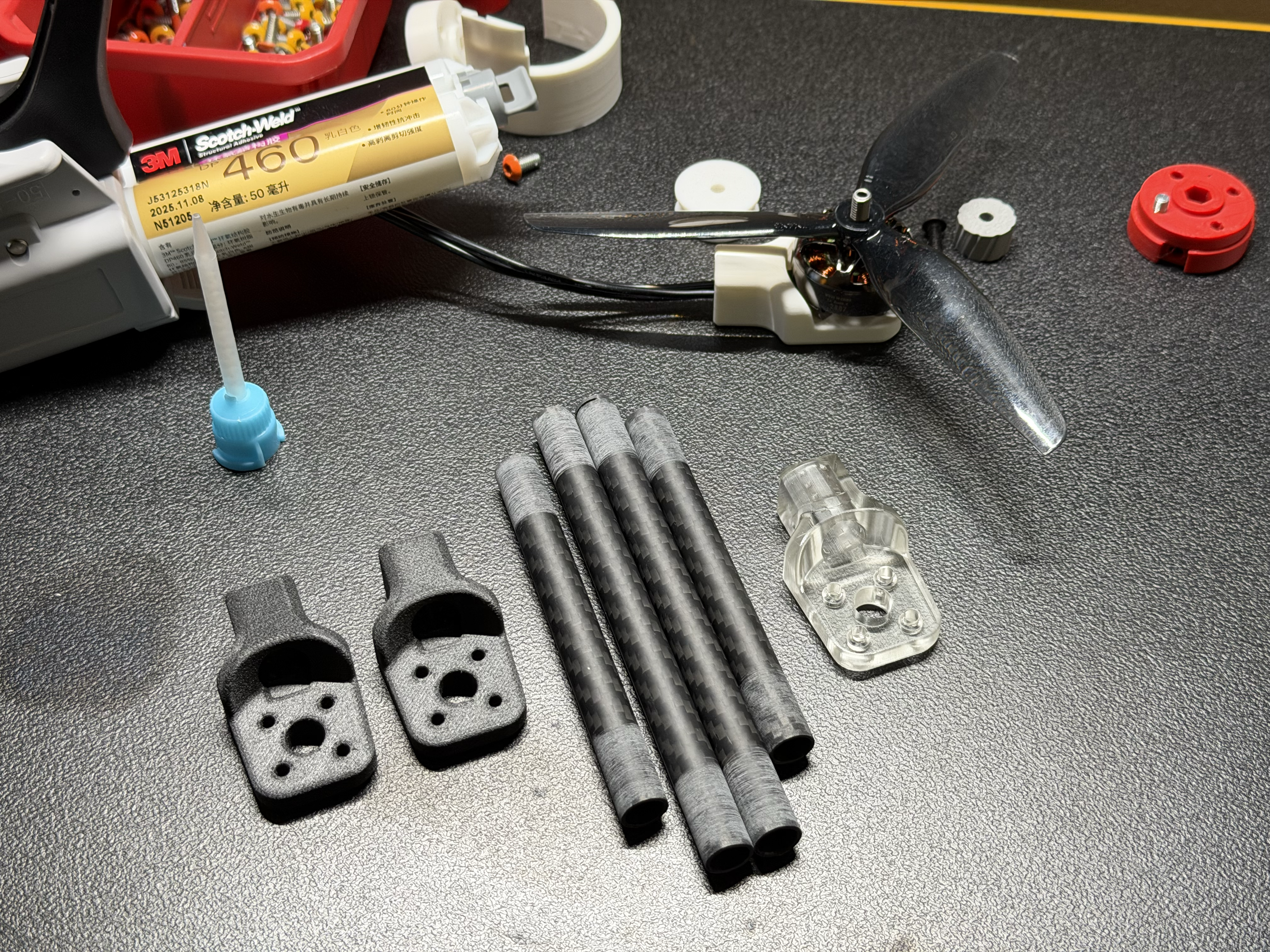 Arm dry-fitted before bonding